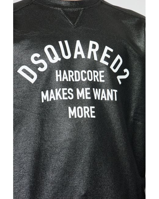 DSquared² Black Sweatshirt With Logo for men