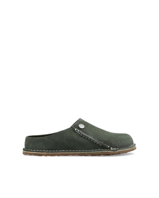 Birkenstock Green 'Zermatt Premium' Slides