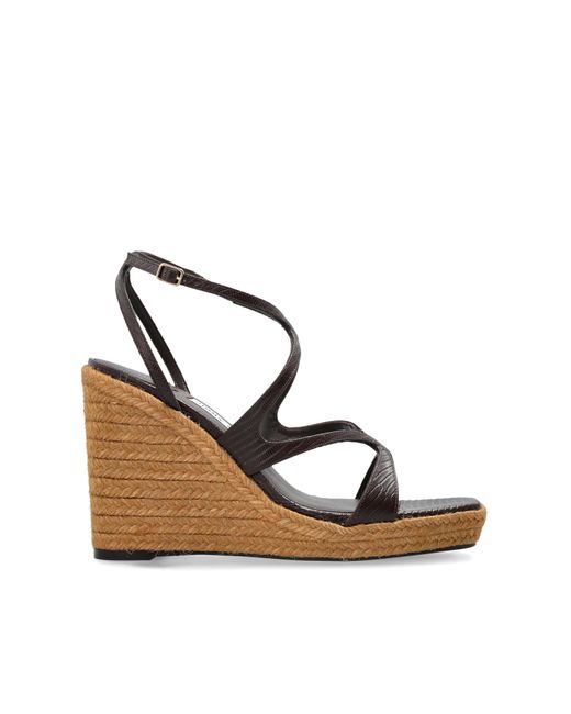 Jimmy Choo Brown Ayla Wedge Sandals