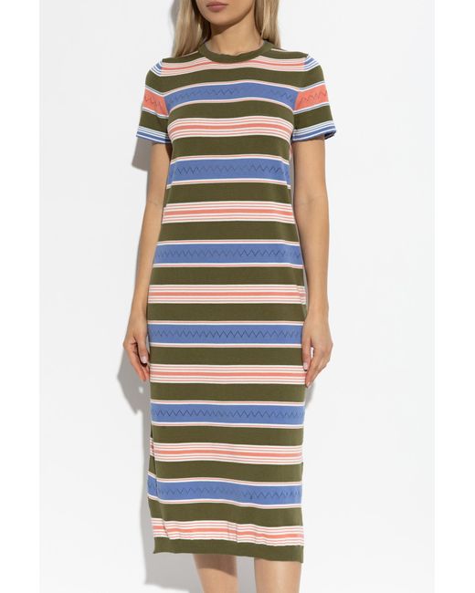 Paul Smith Multicolor Dress With Stripe Pattern
