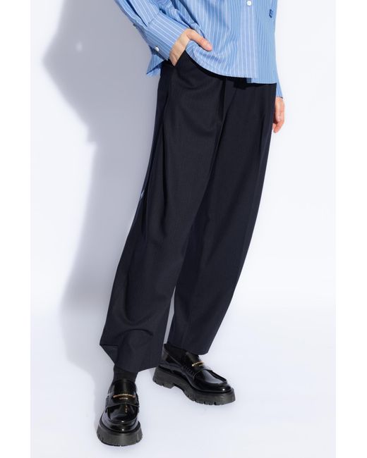 Adererror Blue Wool Trousers With Pleat