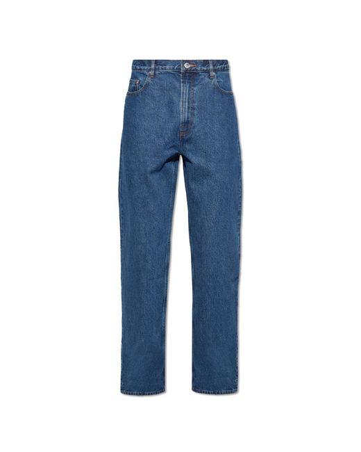 A.P.C. Blue 'relaxed' Straight Leg Jeans, for men