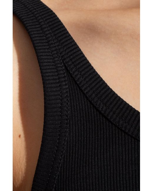 Dolce & Gabbana Black Ribbed Top