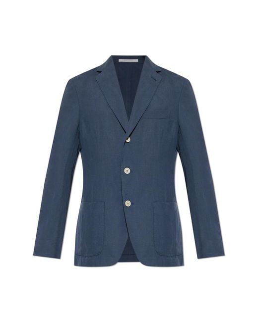 Eleventy Blue Double-Vent Blazer for men