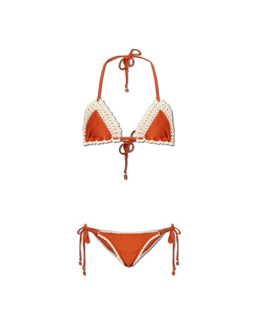 Zimmermann Red Two-Piece Swimsuit