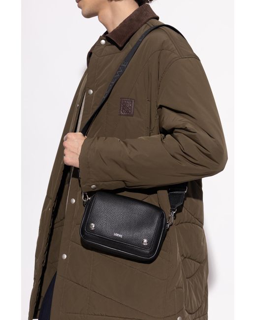 Loewe Black "Pebble Messenger Small" Shoulder Bag for men