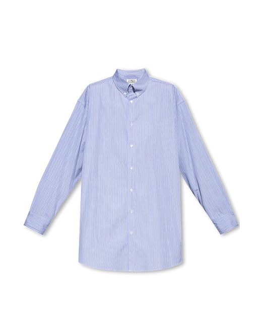 Maison Margiela Blue Oversize Shirt for men
