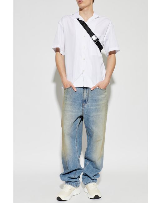 Palm Angels White Short-Sleeved Shirt for men