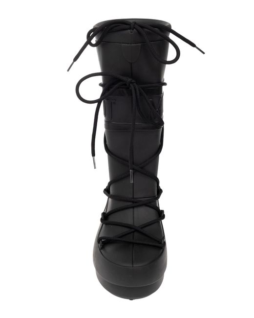 Moon Boot 'rain Boots Hi' Rain Boots in Black | Lyst UK