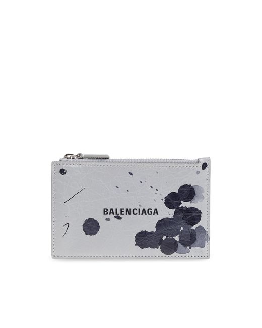 Balenciaga Gray Leather Card Holder for men