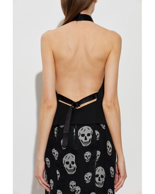 McQueen Black Wool Top