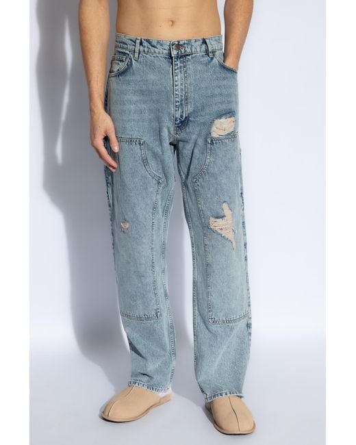 Moschino Blue Jeans With Vintage Effect, for men