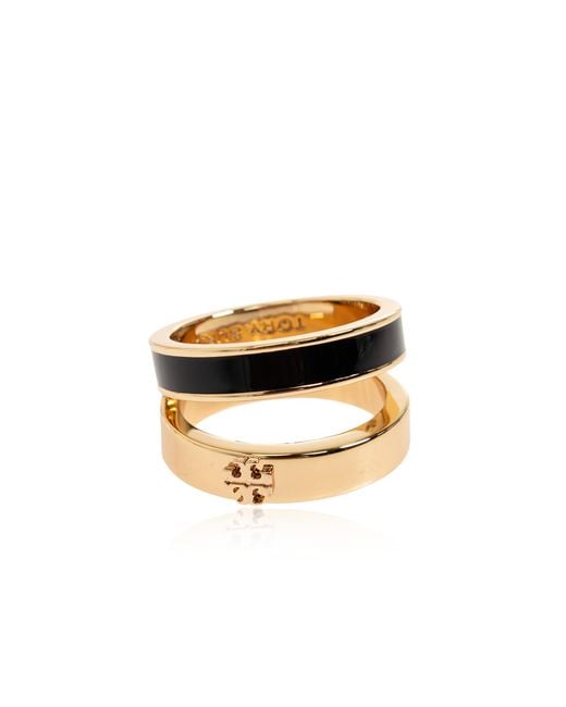 Tory Burch Metallic Ring With Logo