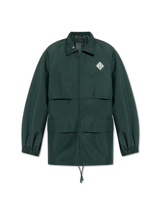 LACOSTE RUNWAY Green Jacket With Logo for men