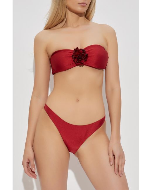 Zimmermann Red Bikini Top