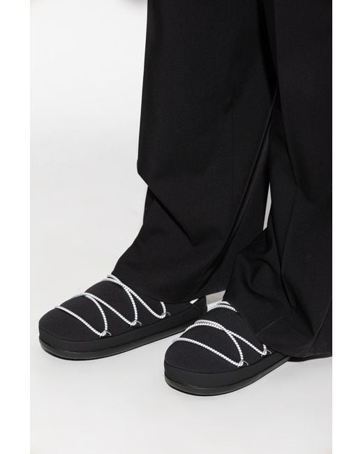 Moon Boot Black 'Mb Icon Slipper' Shoes