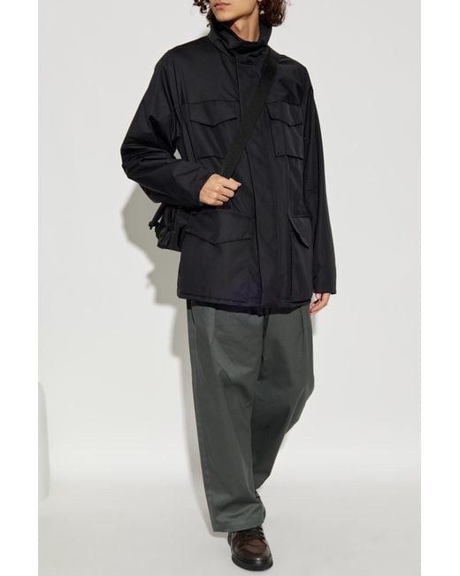 Giorgio Armani Black Lightweight Waterproof Jacket for men