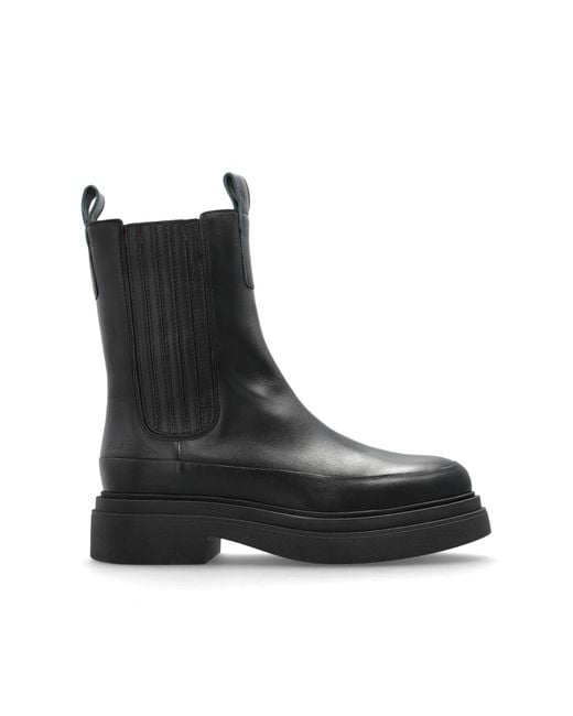 Paul Smith Black Leather Ankle Boots