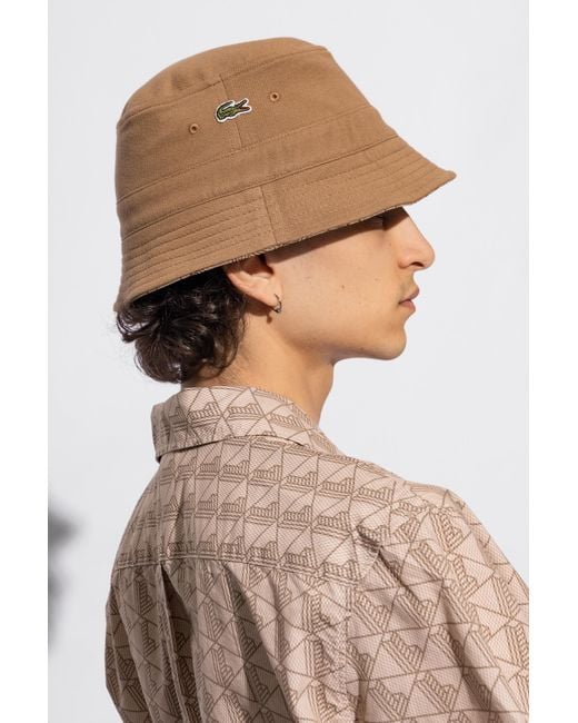 Lacoste Natural Reversible Bucket Hat