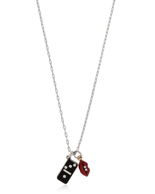 Marc Jacobs Metallic Necklace With Charms