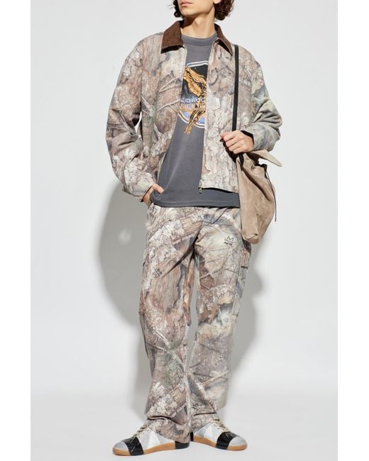 Represent Gray T-Shirt With A Pattern for men