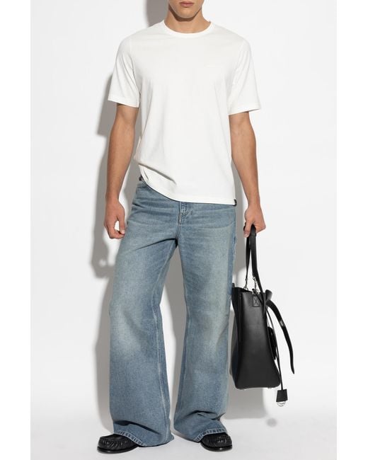 Courreges Blue Jeans With Logo for men