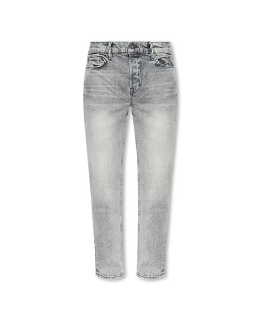AllSaints Gray ‘Curtis’ Straight Jeans for men