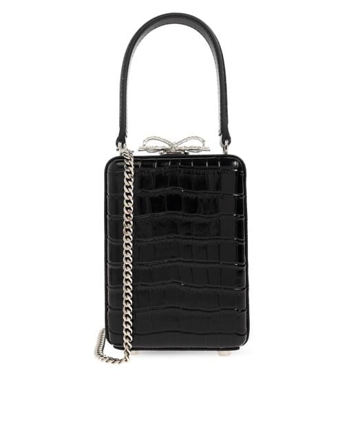 Self-Portrait Black Leather Clutch