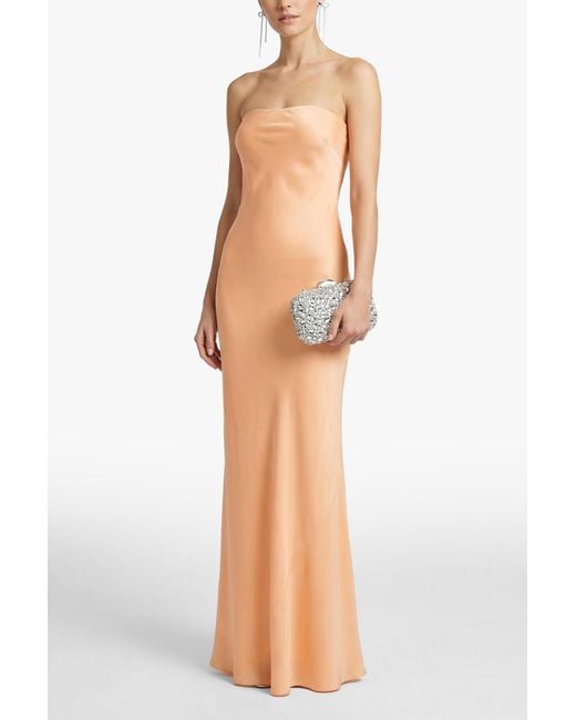 Forte_forte Orange Satin Off-The-Shoulder Dress