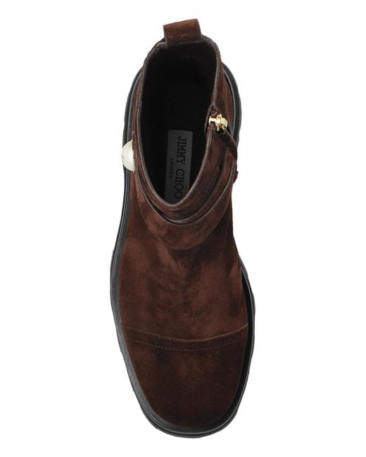 Jimmy Choo Brown 'Meena' Ankle Boots