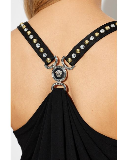 Versace Black Sequin Top