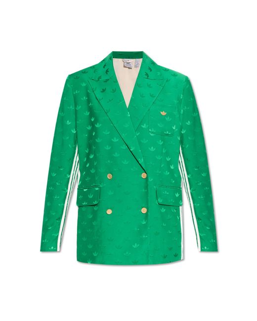 Adidas Originals Green Blazer With Monogram