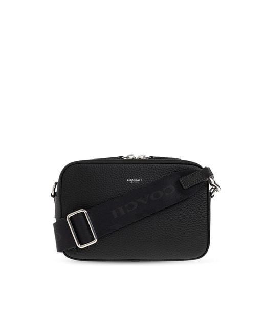COACH Black Monogram Shoulder Bag for men