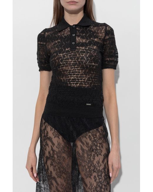 DSquared² Black Short-Sleeve Polo