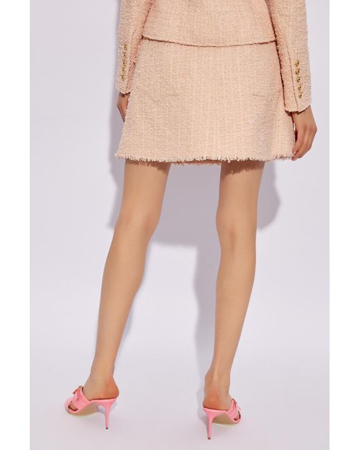 Balmain Natural Tweed Skirt,