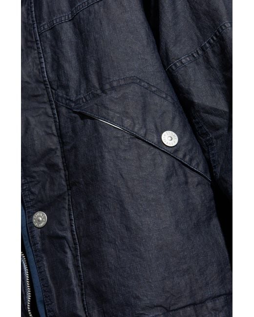 Stone Island Blue The ‘Marina’ Collection Linen Jacket for men