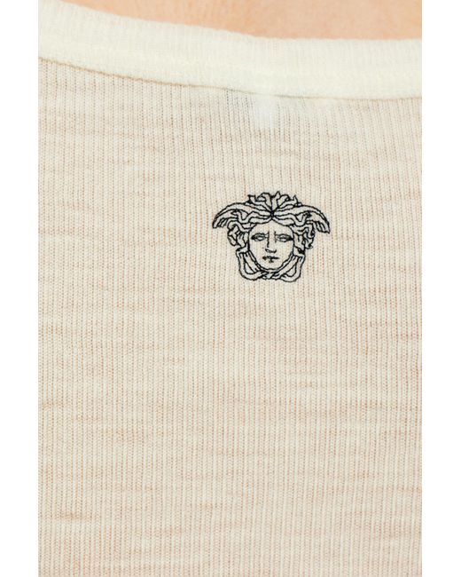 Versace White Wool Top for men