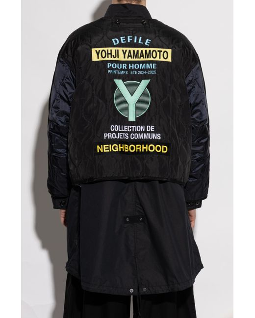 Yohji Yamamoto Black Parka With Detachable Outer Layer for men