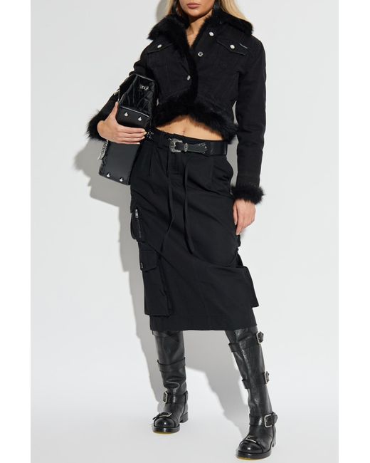 Dolce & Gabbana Black Cargo Skirt