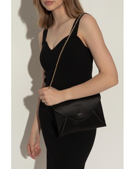 Max Mara Black Satin Clutch 'Envelope'