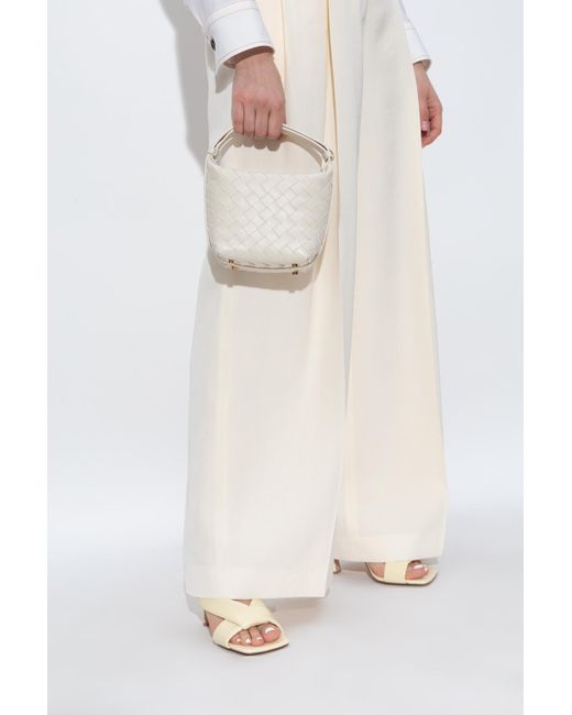 Bottega Veneta White Handbag `small Andiamo`,