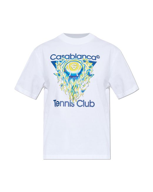 Casablanca White T-Shirt With Logo
