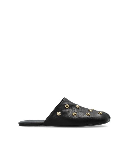 Chloé Black Leather Clogs 'Rita'