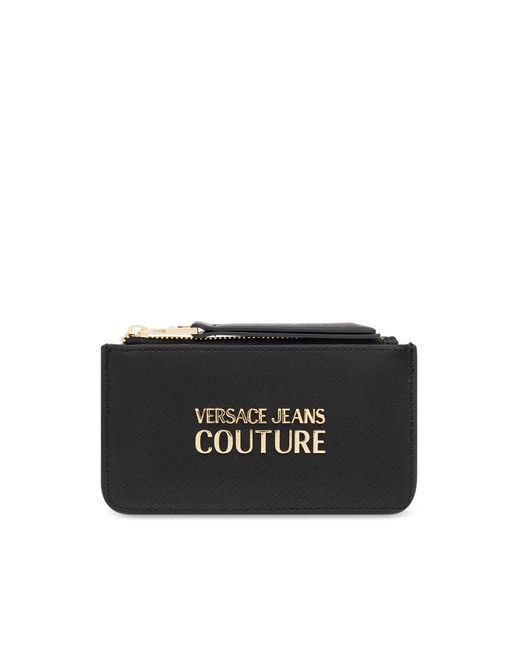 Versace Jeans Black Card Case With Logo