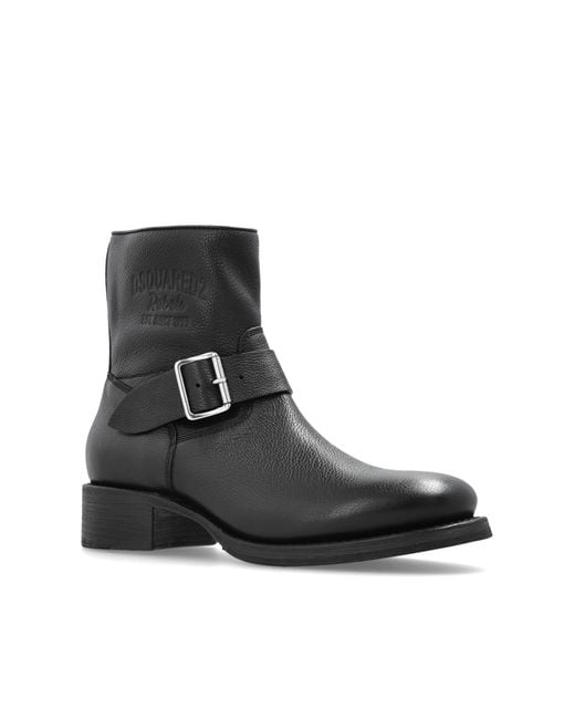 DSquared² Blue "Harley" Ankle Boots for men
