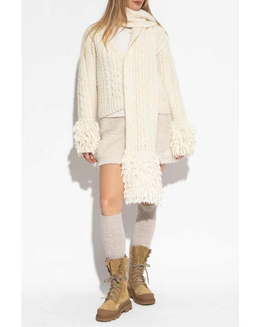 Moncler Natural Wool Cardigan