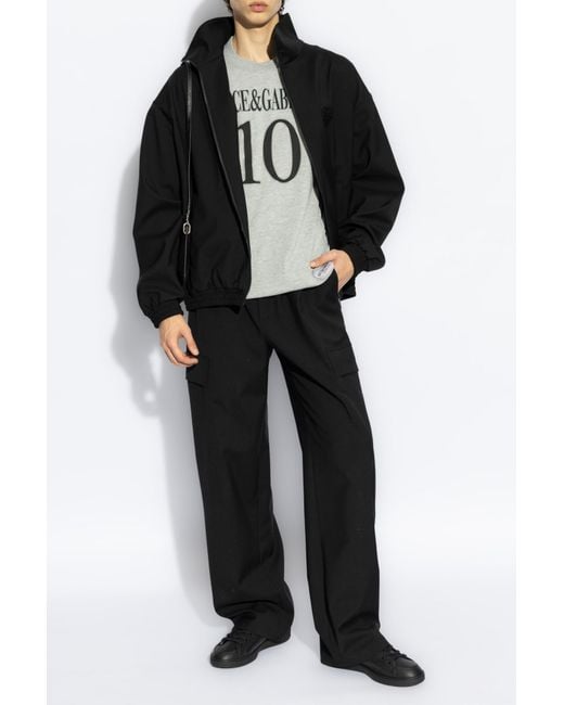 Dolce & Gabbana Gray T-Shirt With Print for men