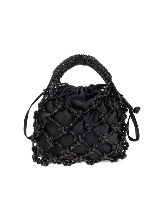 Kurt Geiger Black Handbag Macrame Small