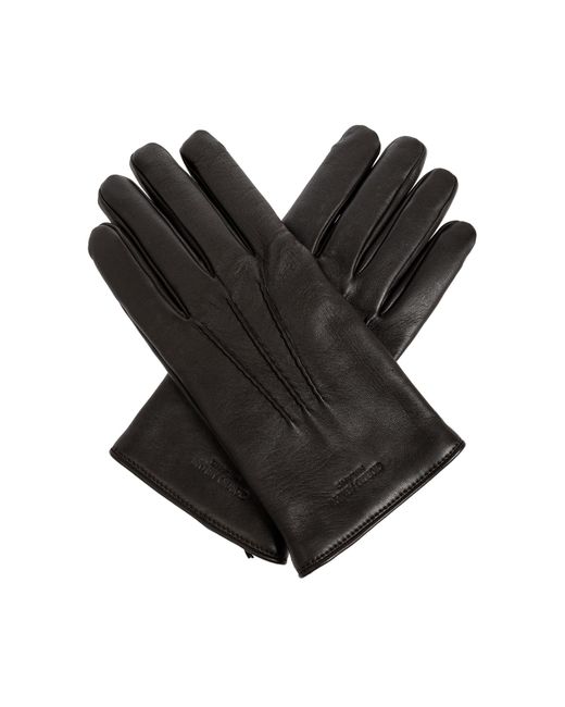 Giorgio Armani Black Leather Gloves for men
