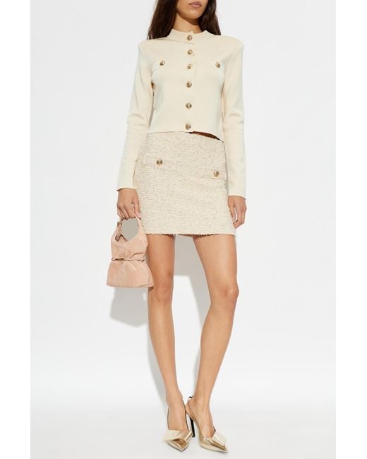 Balmain Natural Tweed Skirt